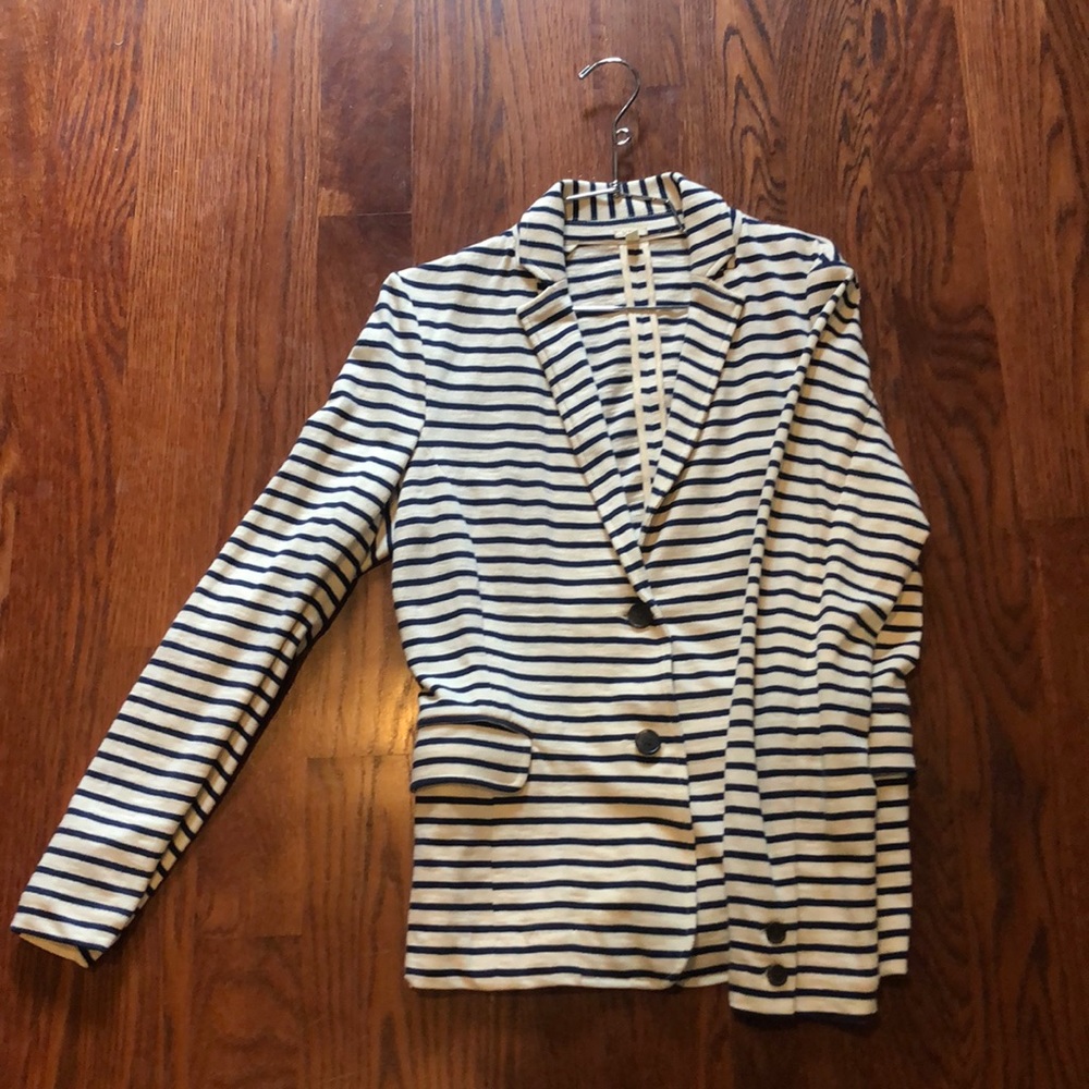 J.Crew striped cotton blazer